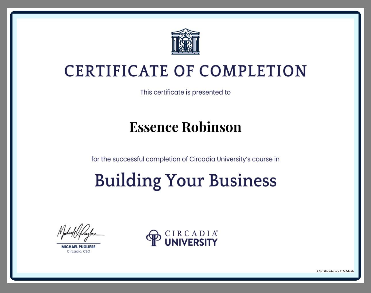 Certification 1